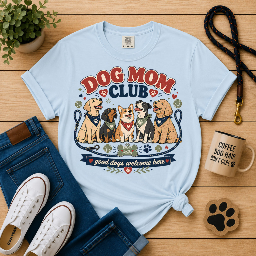 Dog Mom Club - Good Dogs Welcome Here Graphic Tee