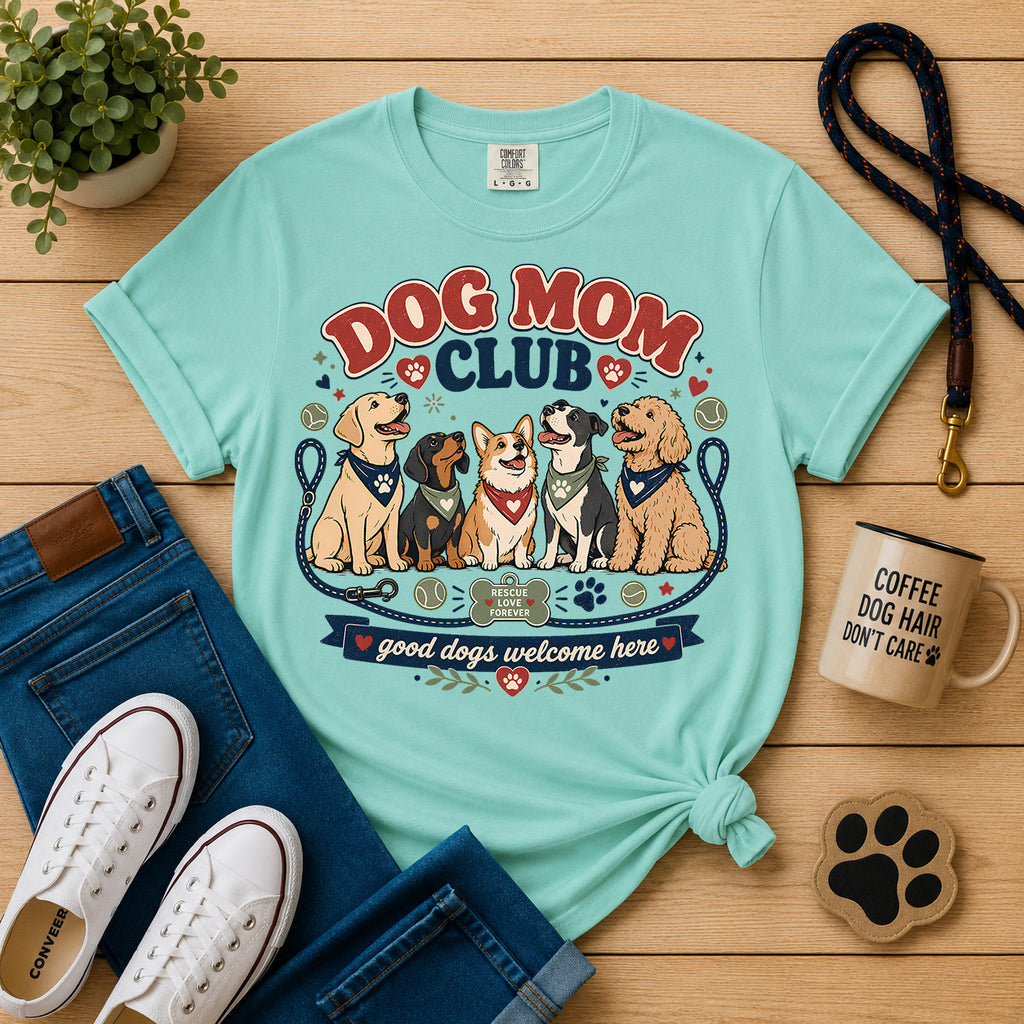 Dog Mom Club - Good Dogs Welcome Here Graphic Tee