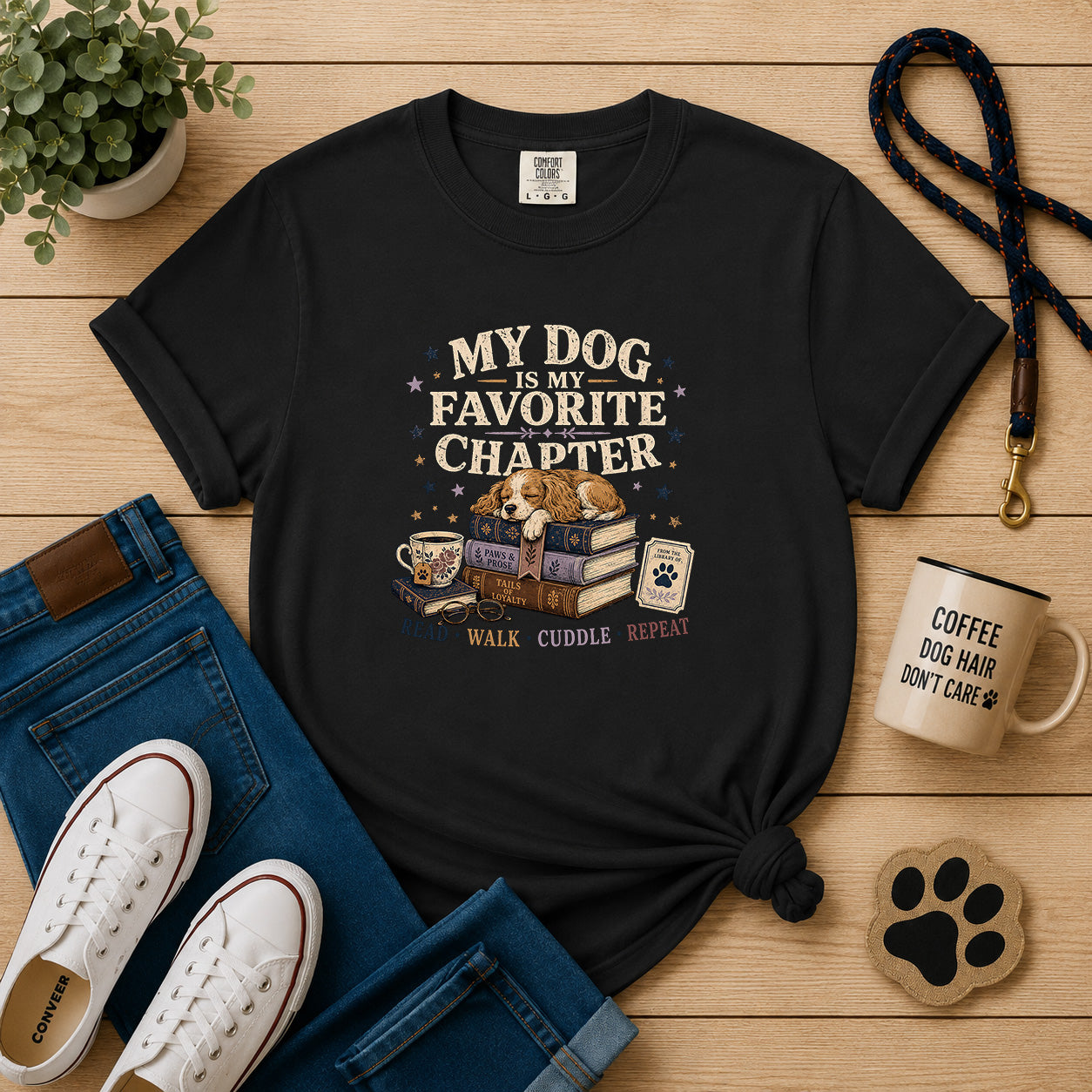 My Dog Is My Favorite Chapter Dog Mom T-Shirt