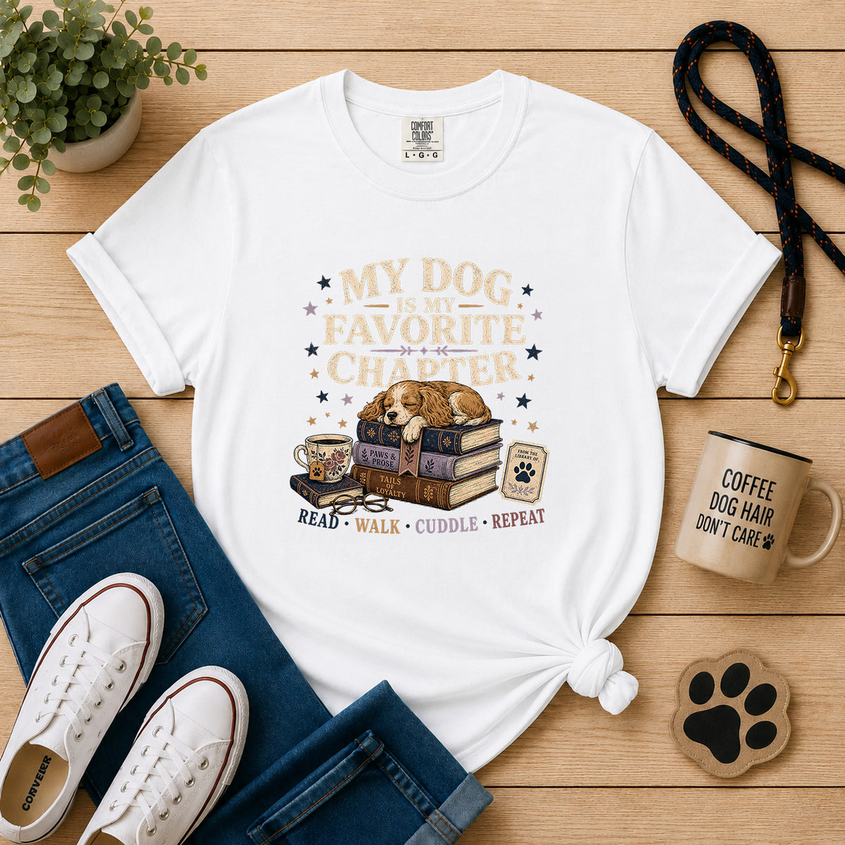 My Dog Is My Favorite Chapter Dog Mom T-Shirt