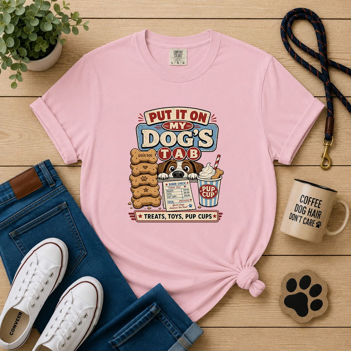 Put It on My Dog's Tab Dog Mom T-Shirt