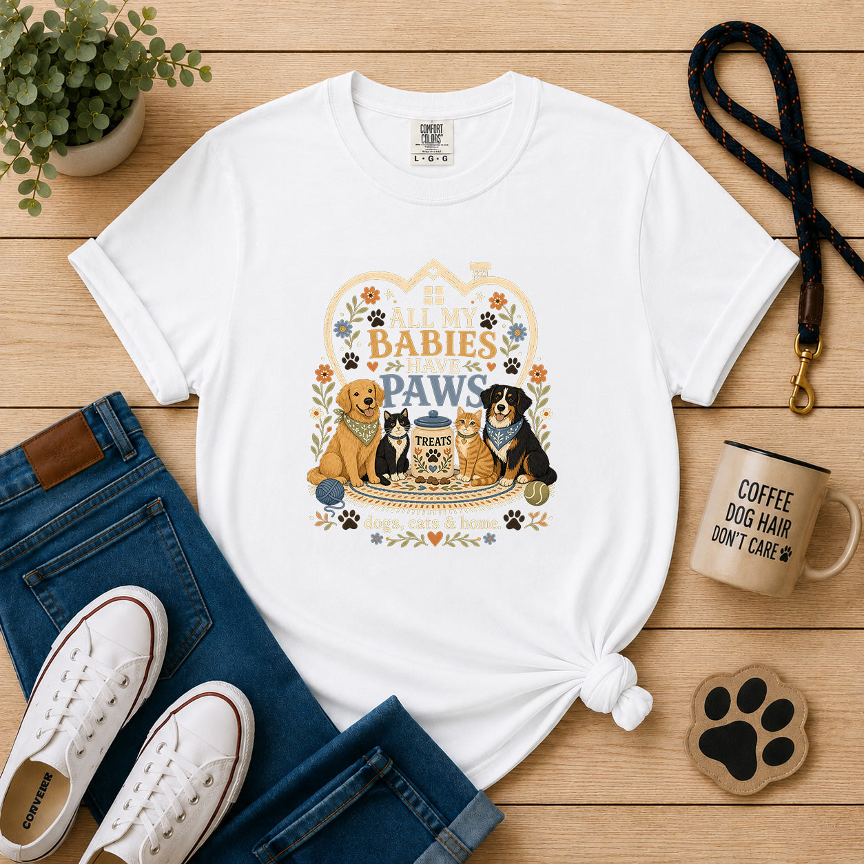 All My Babies Have Paws Dog Mom T-Shirt