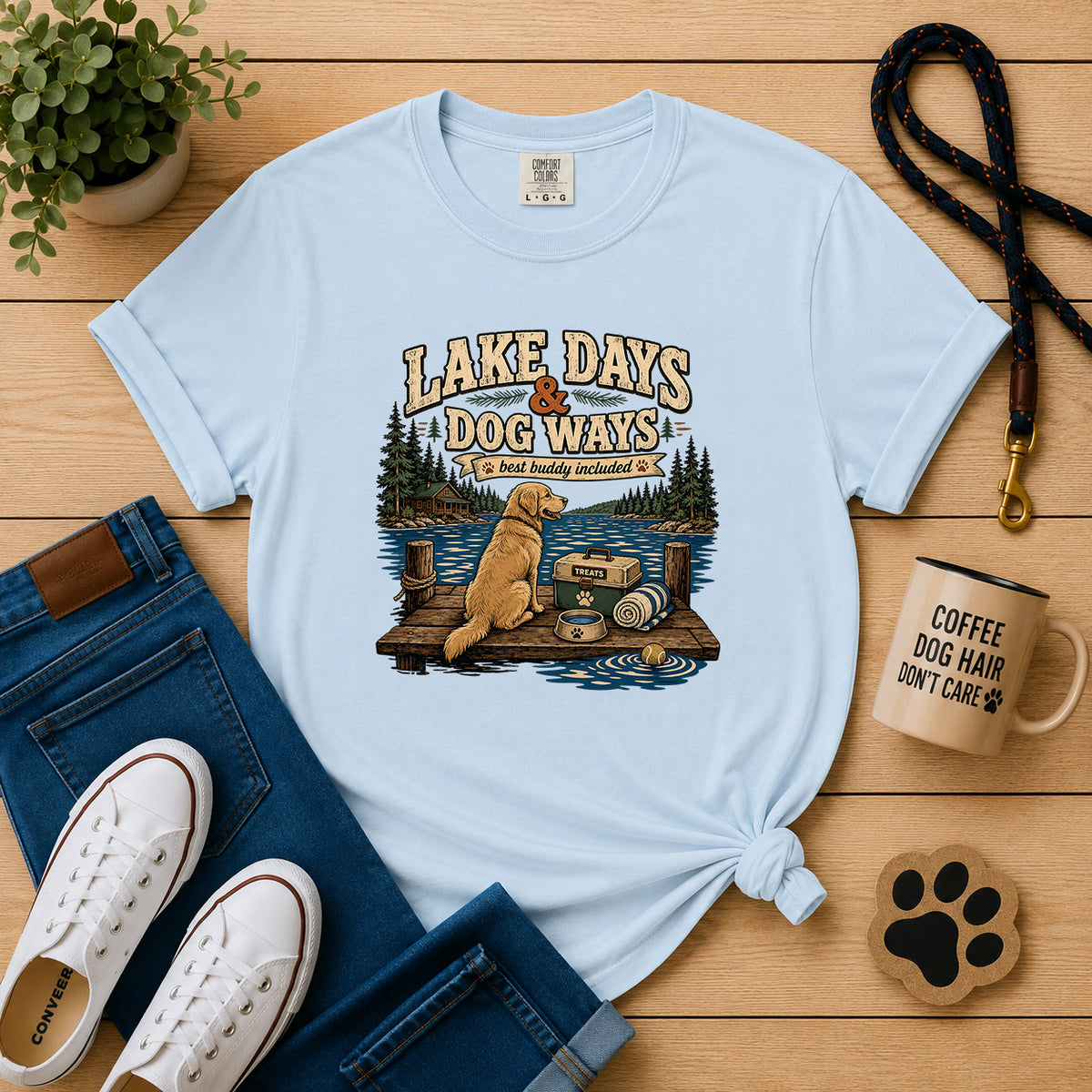 Lake Days & Dog Ways Dog Mom T-Shirt