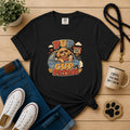 Pup Cup Patrol Retro Dog Mom T-Shirt | Vintage Drive-Thru Coffee Run Dog Lover Tee