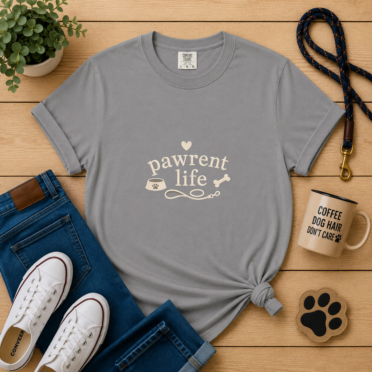 Paws & Rent Life T‑Shirt — Cute Dog Parent Tee