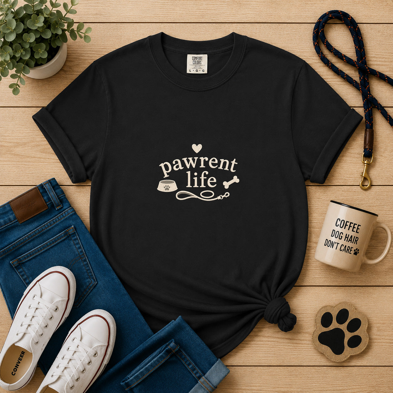 Paws & Rent Life T‑Shirt — Cute Dog Parent Tee