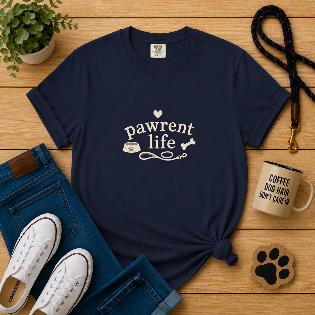 Paws & Rent Life T‑Shirt — Cute Dog Parent Tee