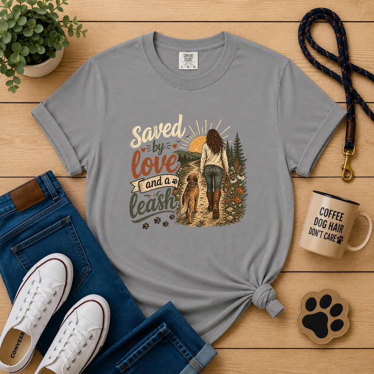 Saved By Love And A Leash T-Shirt