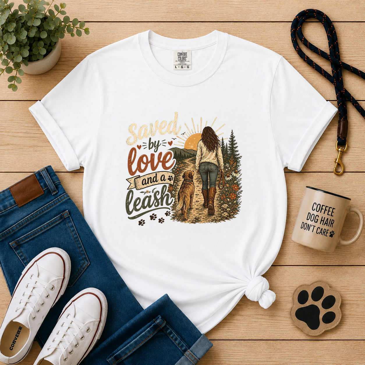 Saved By Love And A Leash T-Shirt