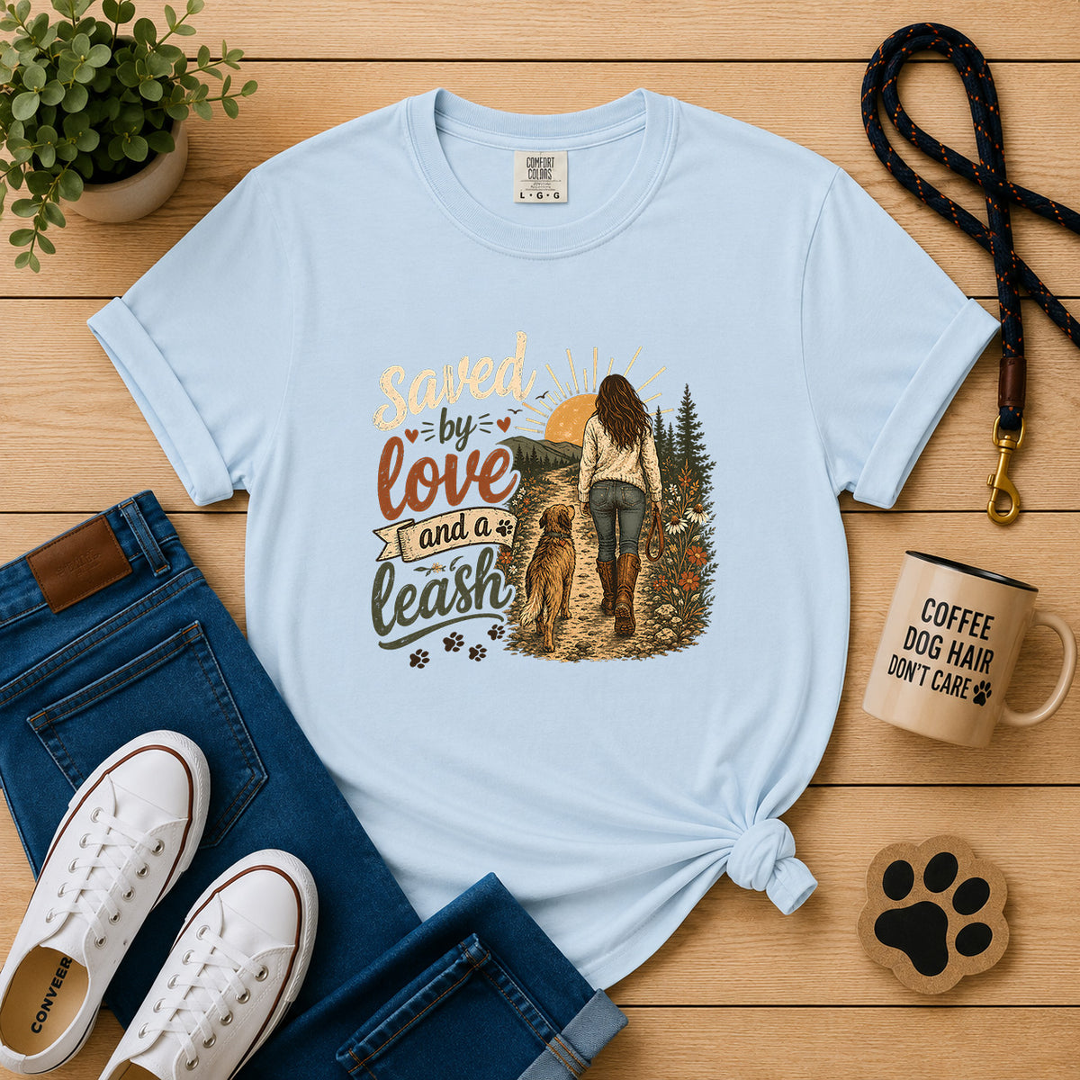Saved By Love And A Leash T-Shirt