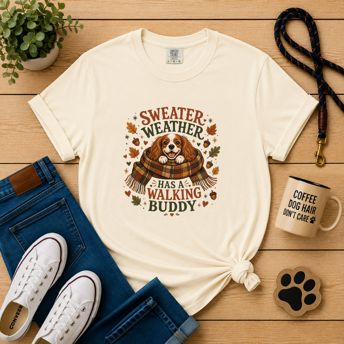 Sweater Weather Has a Walking Buddy T-Shirt
