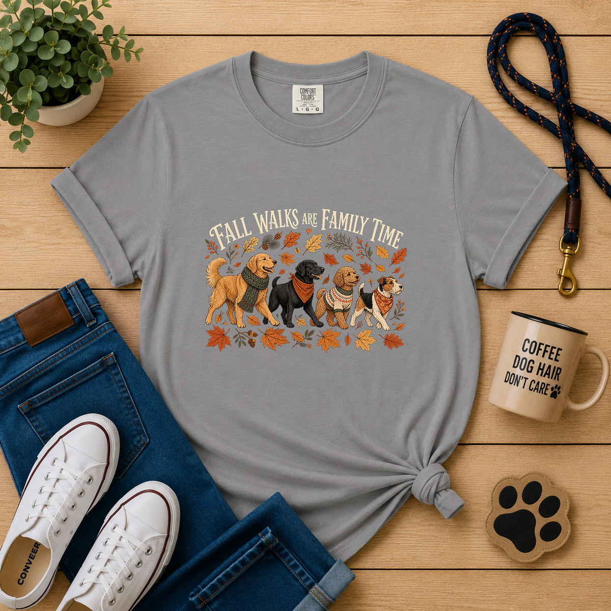 Fall Walks Are Family Time T-Shirt