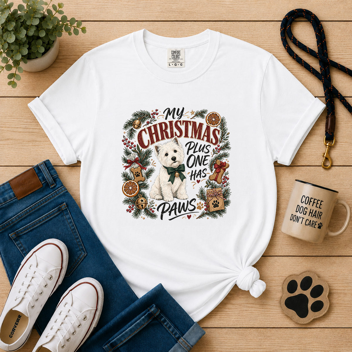My Christmas Plus One Has Paws T-Shirt