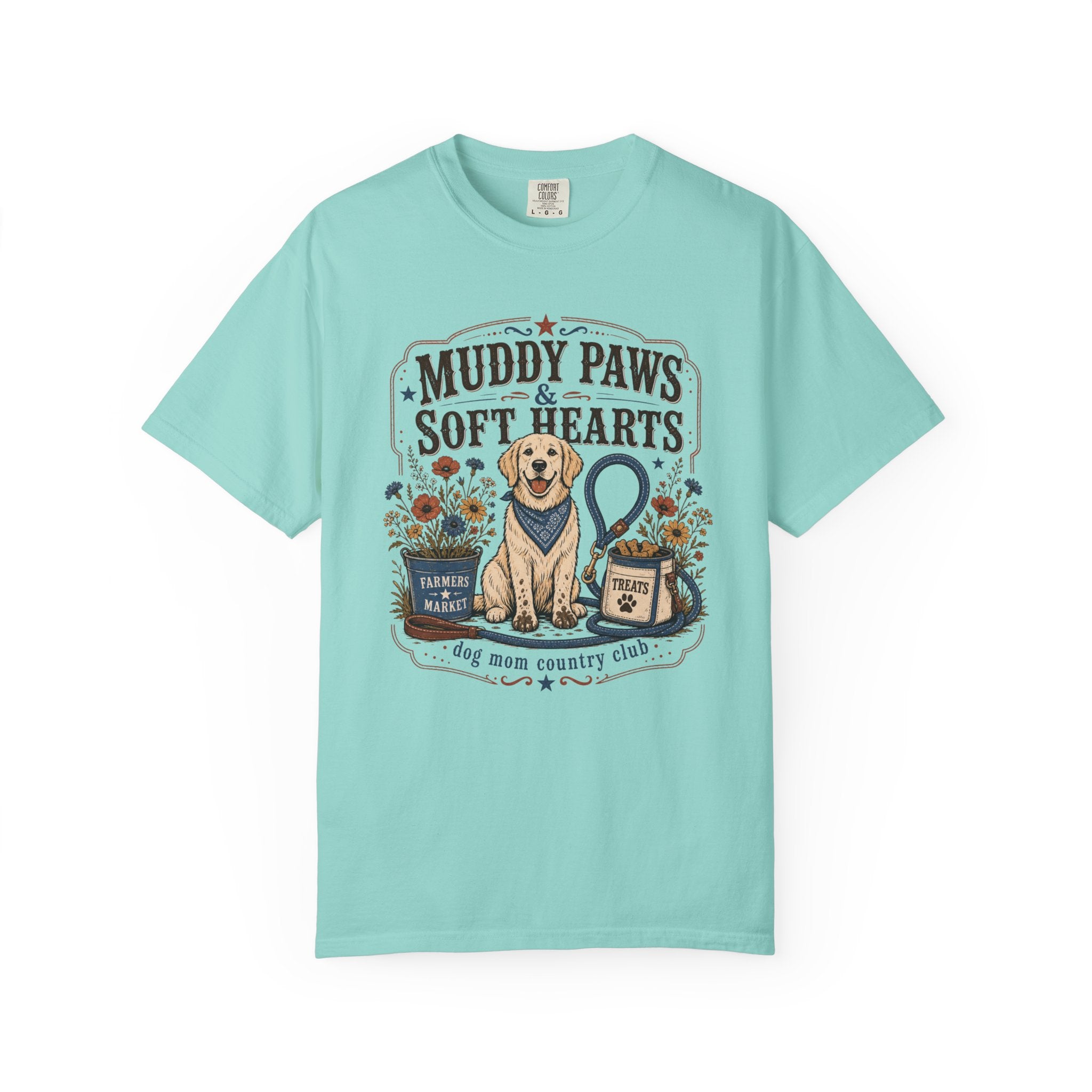 Muddy Paws & Soft Hearts Dog Mom T-Shirt