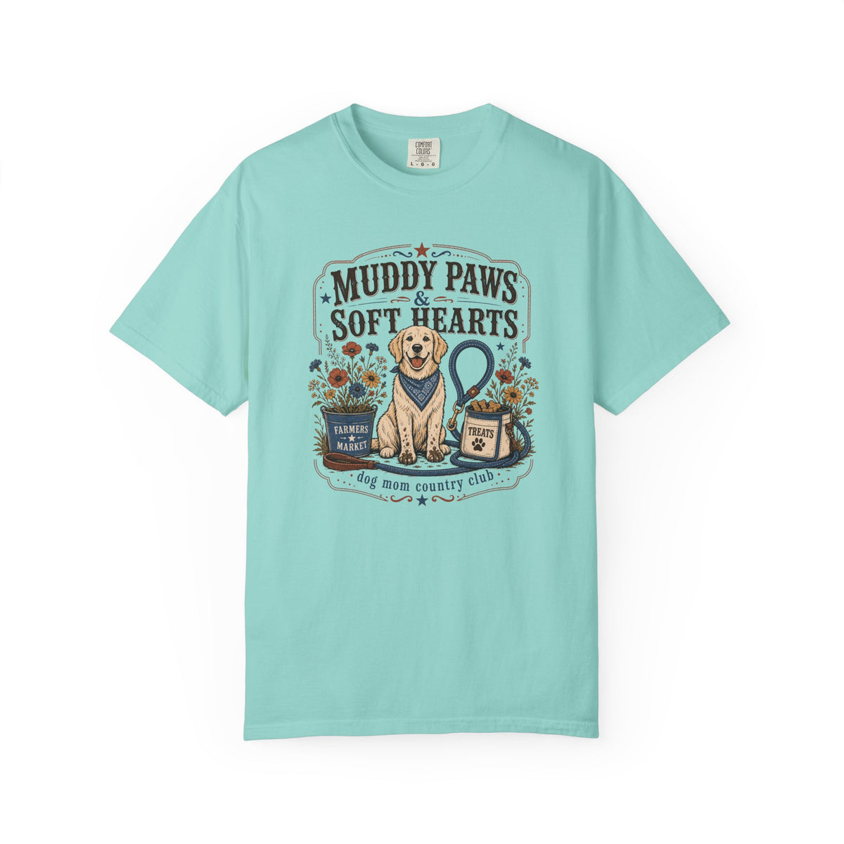 Muddy Paws & Soft Hearts Dog Mom T-Shirt